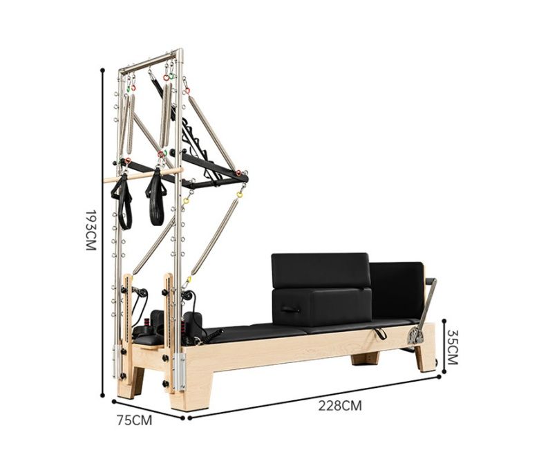 Studio Pilates Maple Reformer com meio trapézio