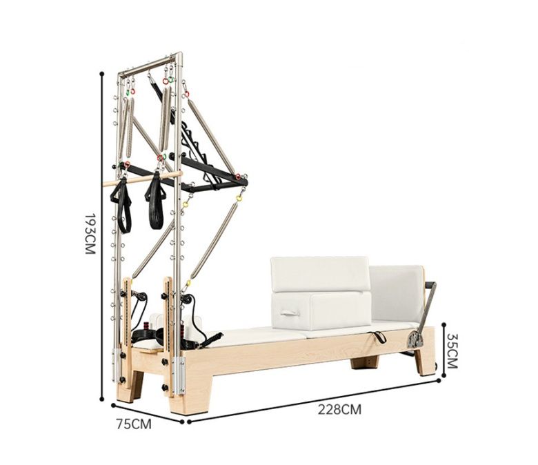 Studio Pilates Maple Reformer com meio trapézio