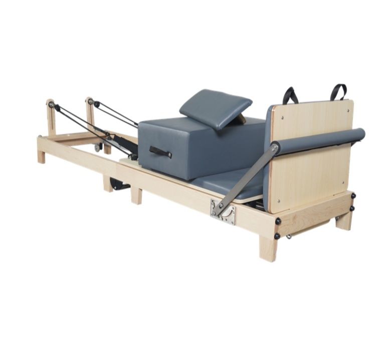 Máquina de exercício dobrável de Pilates com pernas de madeira