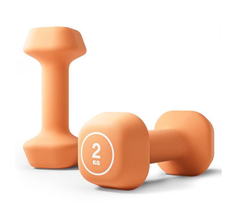 Dumbbell trapezoidal mergulhado em plástico