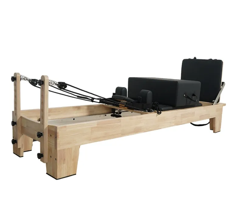 Novo • Bed Oak Reformer com barra de pés integrados