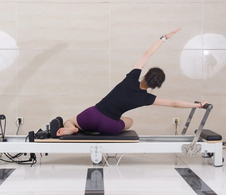 Alumínio branco Pilates Reformer para venda
