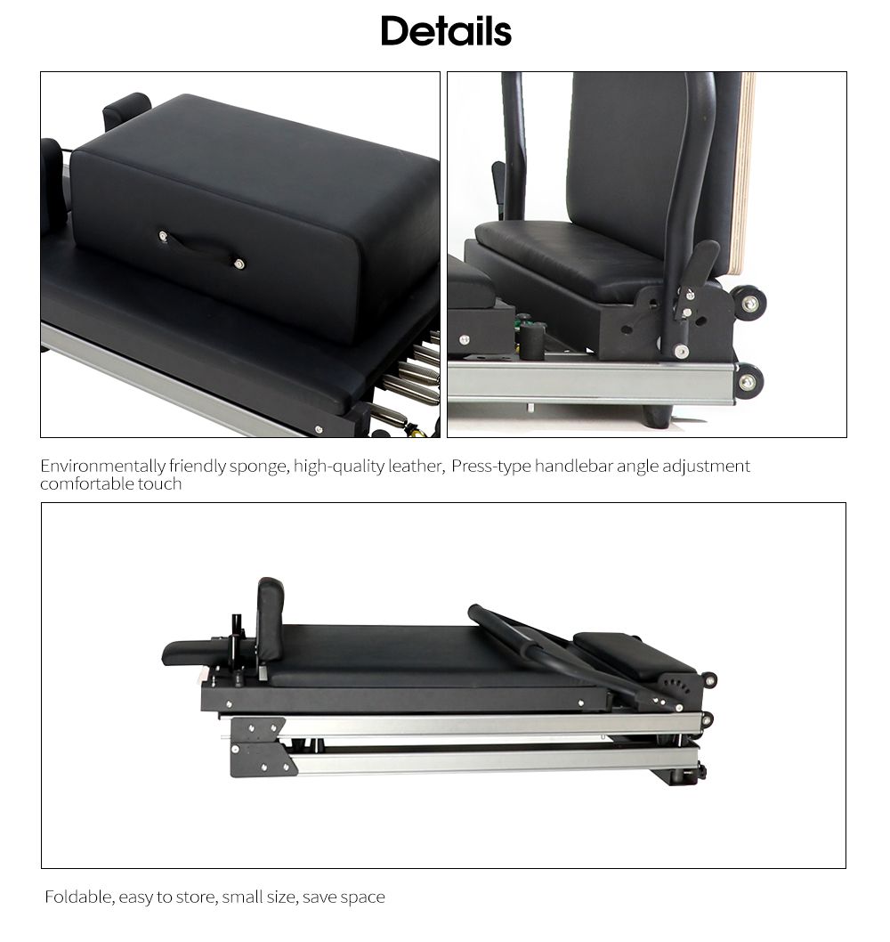 Wavar® Exclusive Design Patent Aluminum Aluman Folding Pilates Reformer