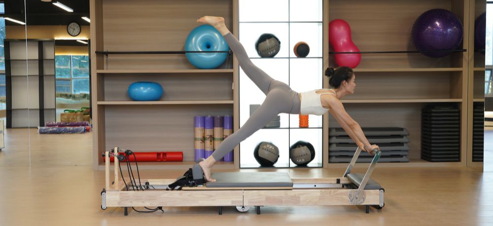 Balance de madeira dobrável Pilates Pilates Core Bed Reformer