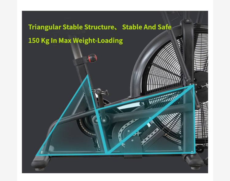 Bicicleta de resistência ao vento aeróbico de fitness doméstico