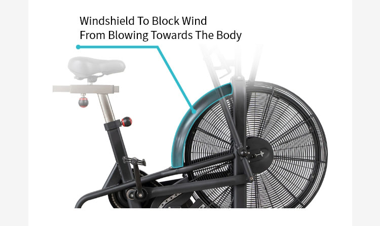 Bicicleta de resistência ao vento aeróbico de fitness doméstico