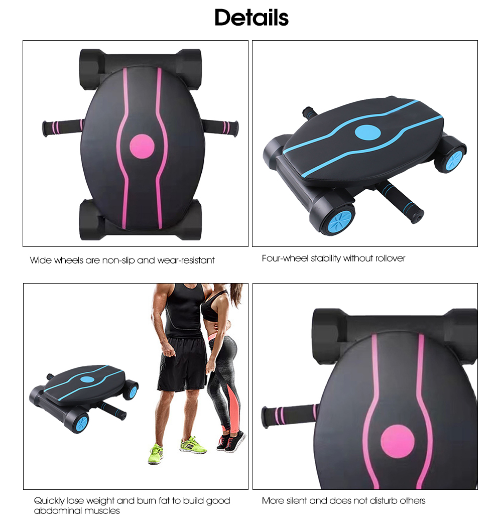 Roda abdominal de quatro rodas