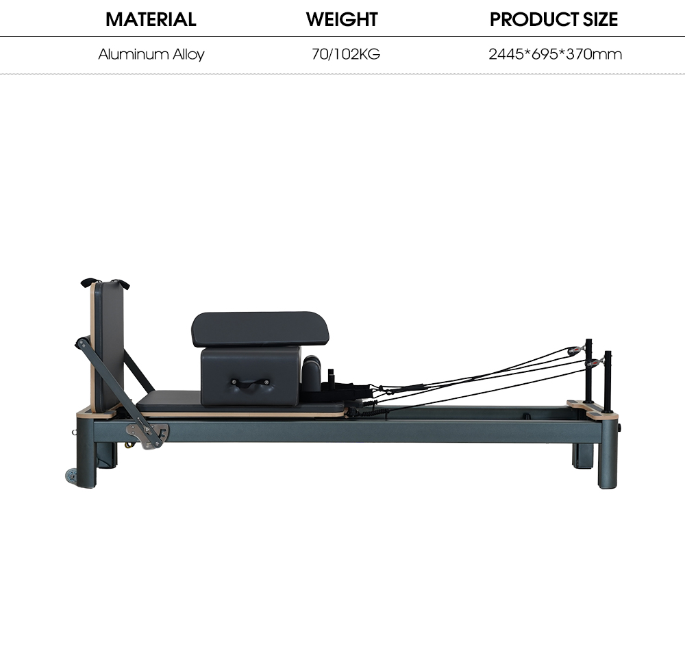 Anodizado Gunmetal Grey Pilates Reformer 4.0
