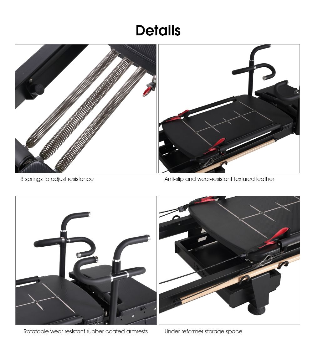 Máquina de reformador Pilates com alças rotativas